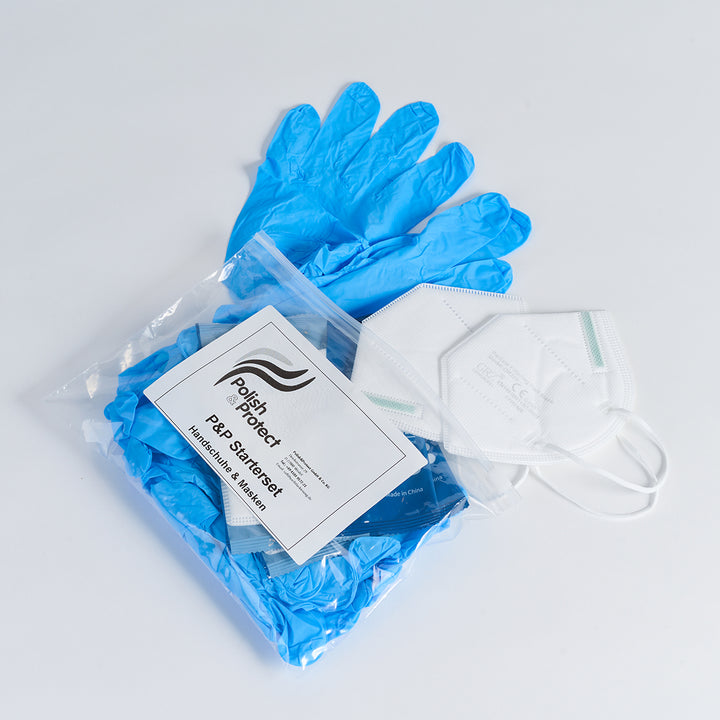 Schützen Sie sich beim Streichen und Malen des Antifoulings mit den Schutzmasken und Einweghandschuhen im Polish&Protect Starterset.